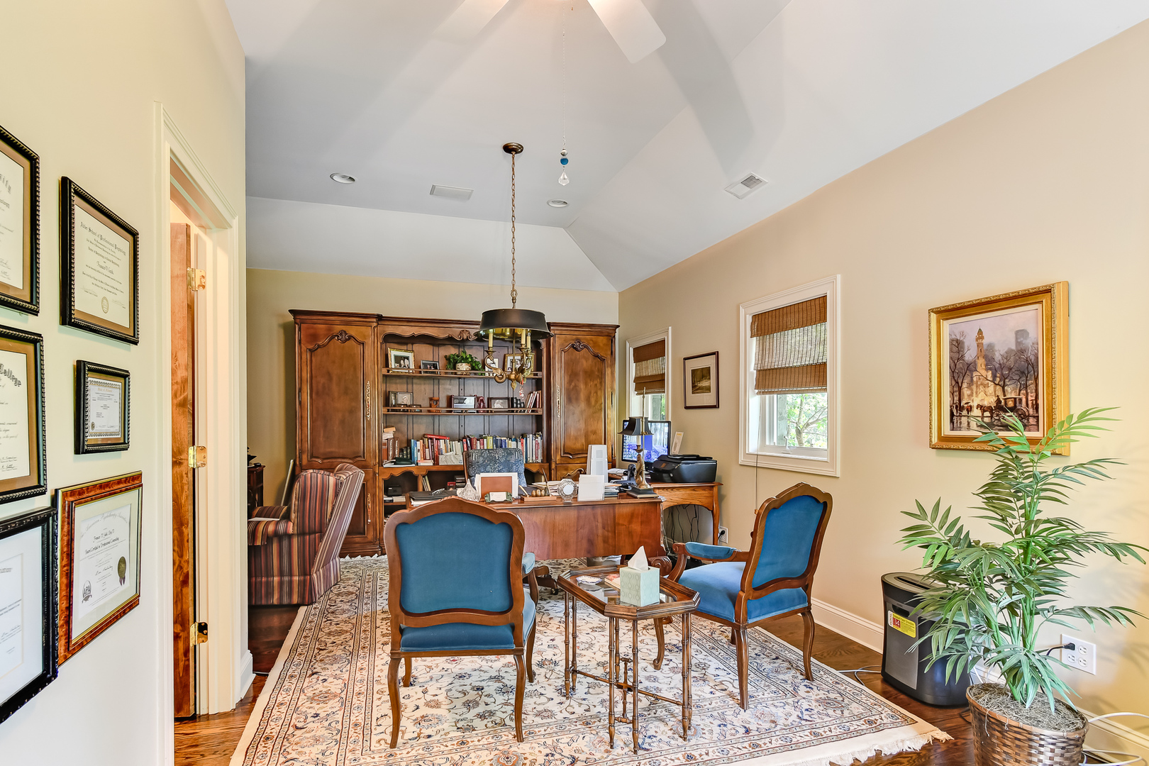 3500 Spring Road Oak Brook, IL 60523 - Photo 18 of 44 a view of a workspace with furniture and a potted plant