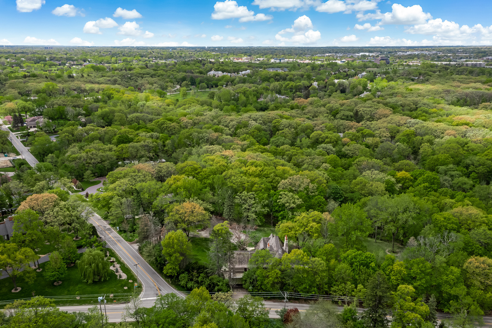 3500 Spring Road Oak Brook, IL 60523 - Photo 33 of 44 an aerial view of residential houses with outdoor space and trees