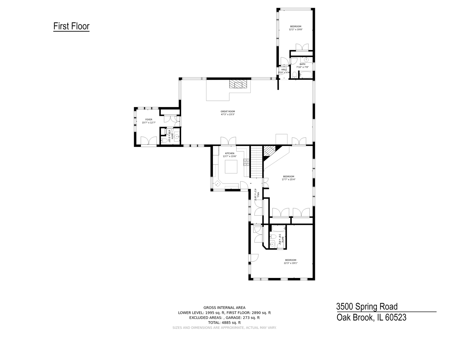 3500 Spring Road Oak Brook, IL 60523 - Photo 43 of 44 a picture of floor plan