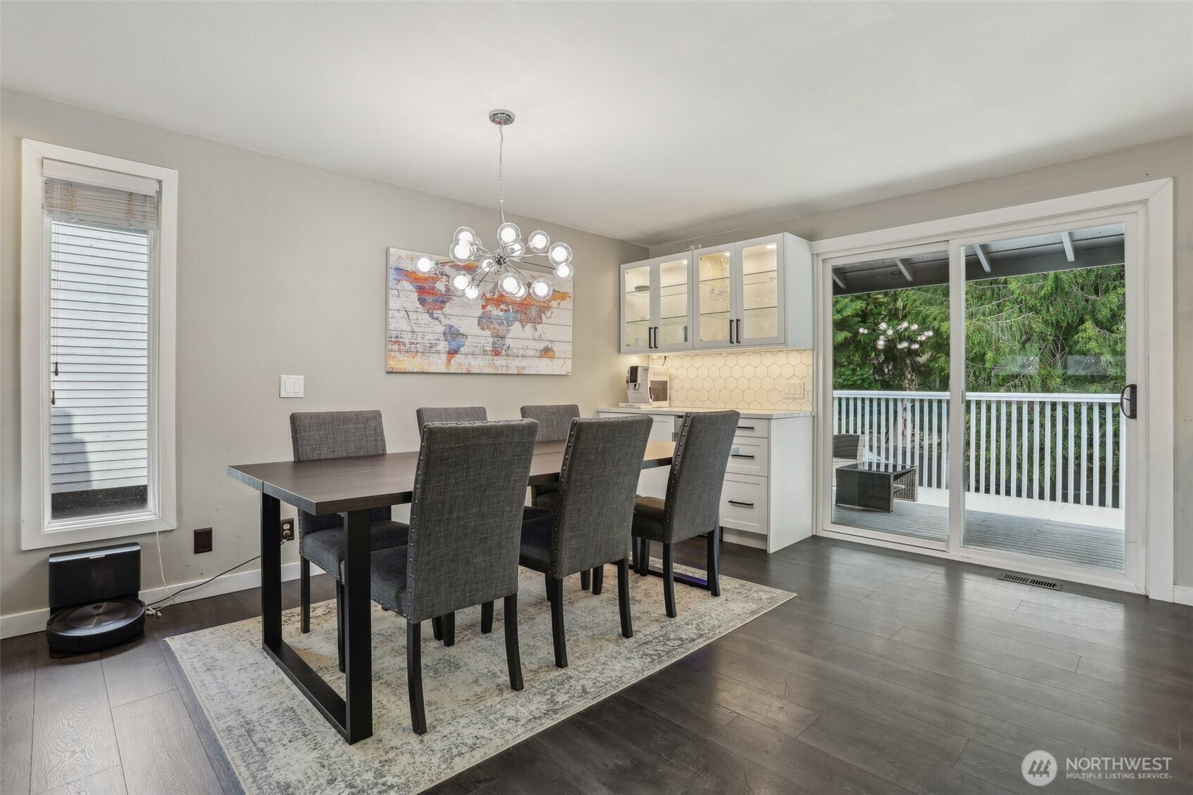 2711 164th Place Southeast Bothell, WA 98012 - Photo 5 of 26 a view of a dining room with furniture window and wooden floor