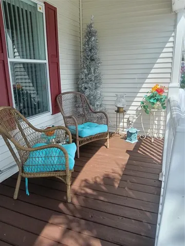 a view of a house with a porch