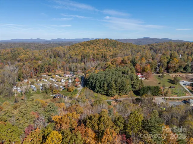 a view of city and mountain