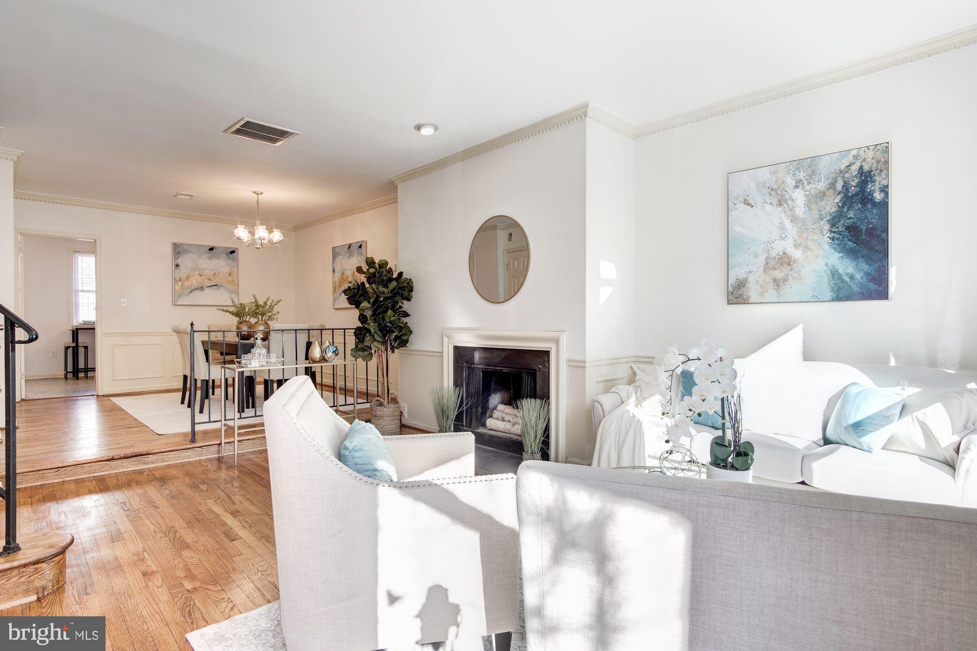 1906 17th Street Northwest Washington, DC 20009 - Photo 4 of 42 Open living room and dining room