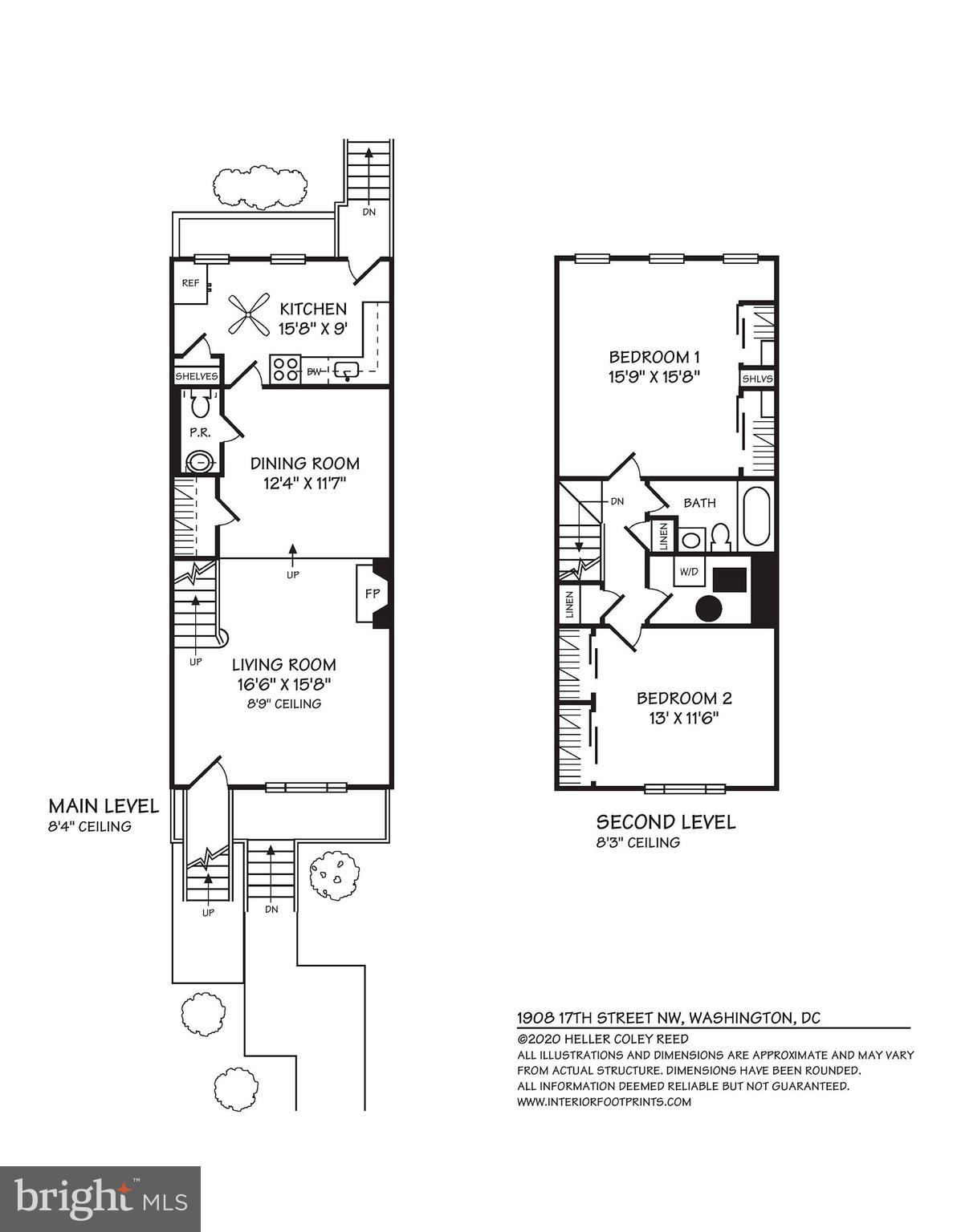 1906 17th Street Northwest Washington, DC 20009 - Photo 41 of 42 Upper level unit layout