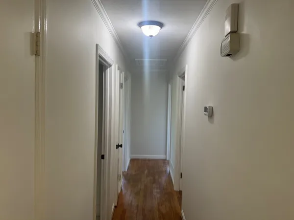 a view of hallway with stairs