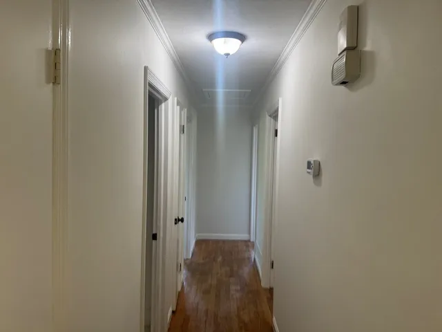 a view of hallway with stairs