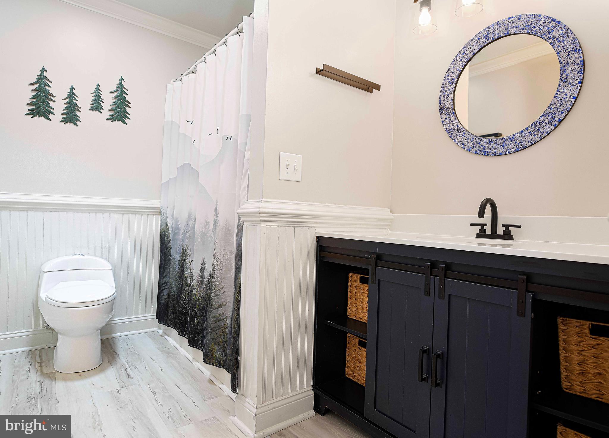 203 Pointe Way, Unit 53 Havre de Grace, MD 21078 - Photo 16 of 29 a bathroom with a toilet a sink and a mirror