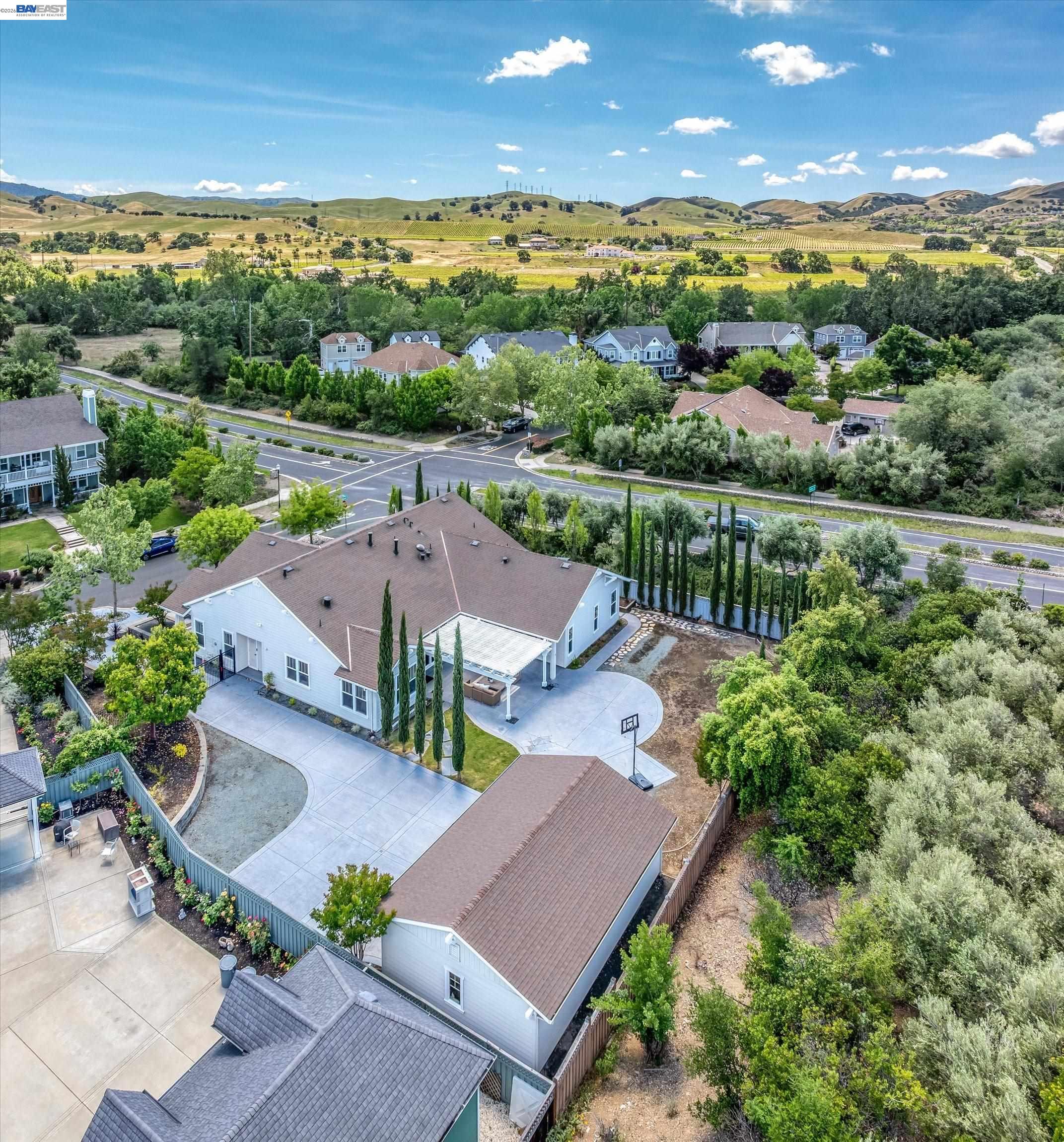 932 Hansen Road Livermore, CA 94550 - Photo 62 of 74 an aerial view of a house with a lake view