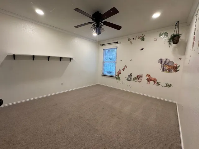a view of a refrigerator in a kitchen