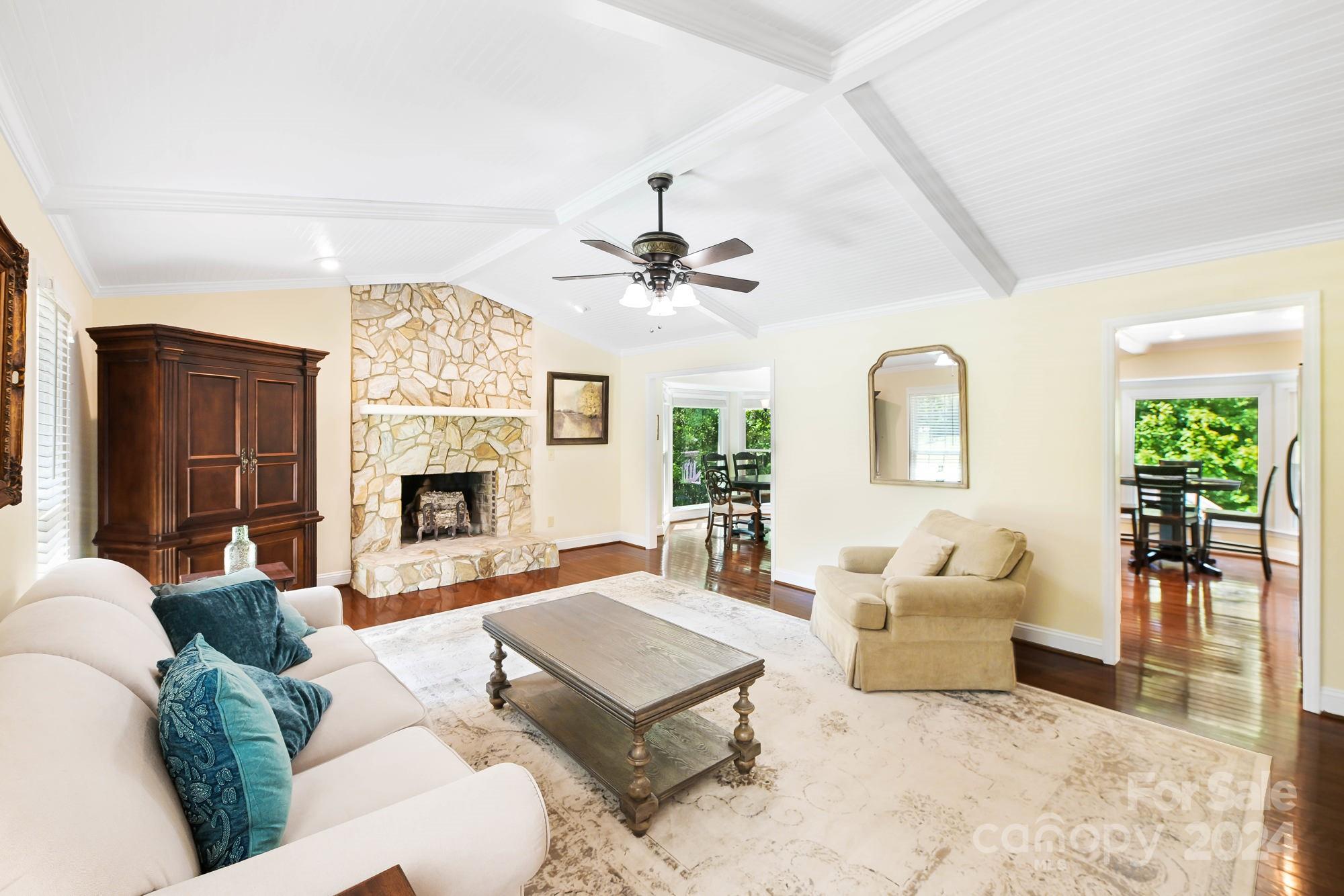 1135 Arabian Farm Road Clover, SC 29710 - Photo 7 of 48 a living room with furniture fireplace and a table