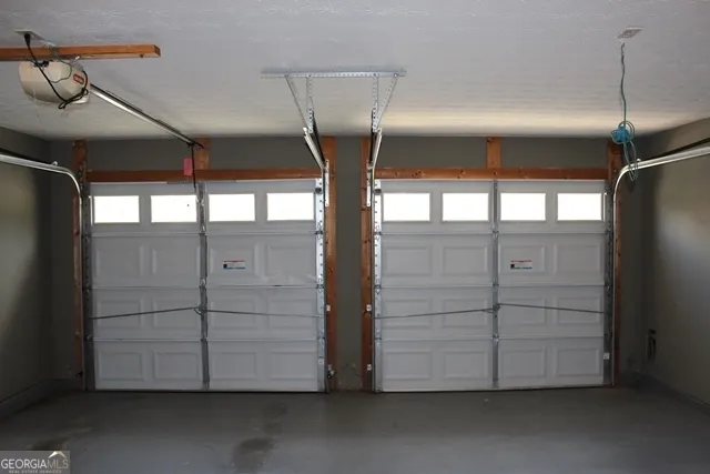 a view of a garage