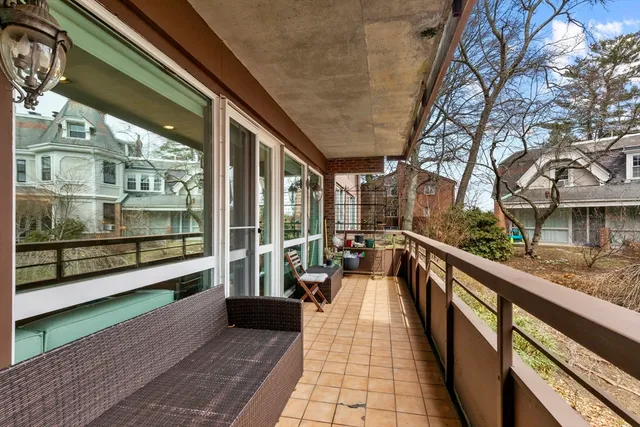 a view of railway station with sitting area