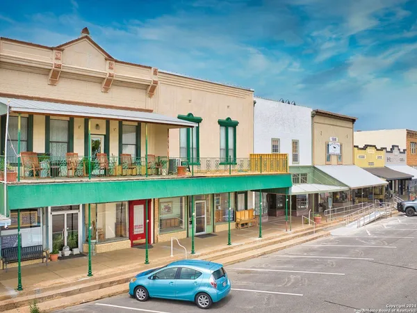 a view of a city from a balcony