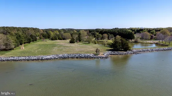 a view of a lake with houses