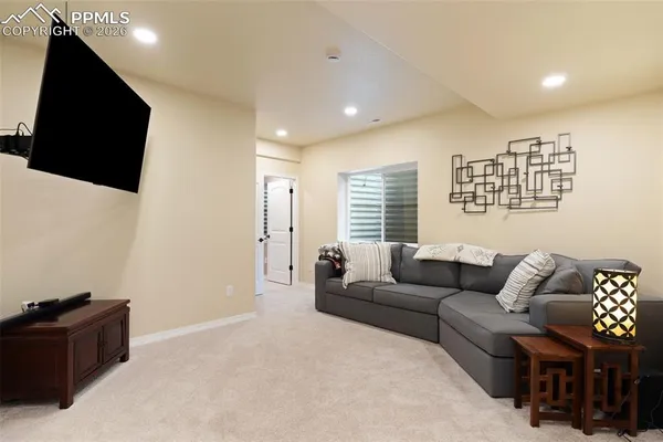 a bedroom with a bed and a cabinets