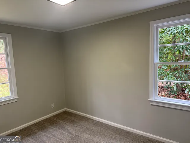 an empty room with a window