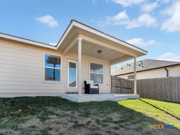 a backyard of a house