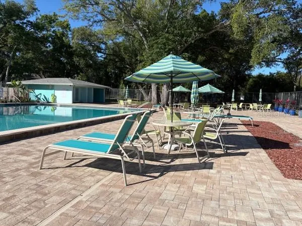 a view of outdoor space with seating