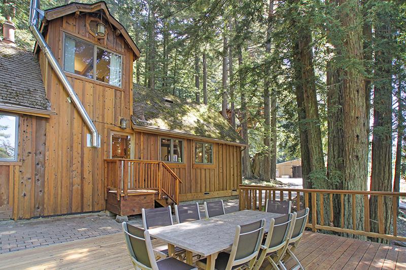165 Old Ranch Road Woodside, CA 94062 - Photo 52 of 60 a view of a patio with iron fence