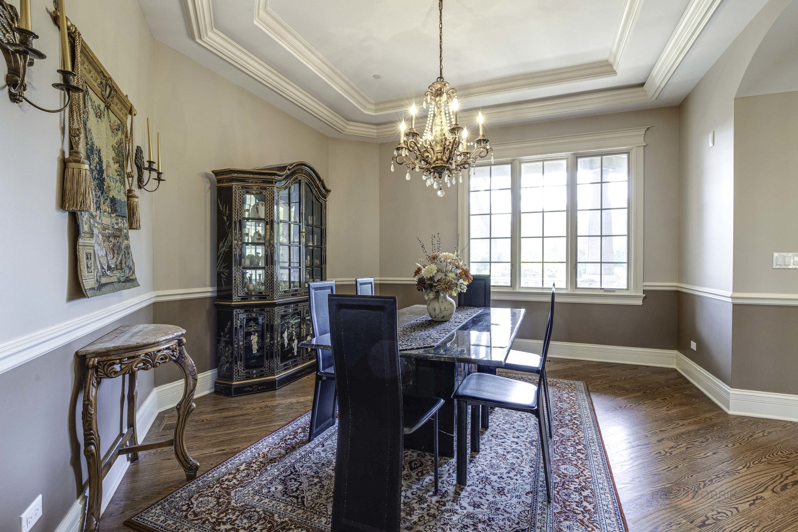 214 Linden Road Northbrook, IL 60062 - Photo 11 of 56 a view of a dining room with furniture window and wooden floor