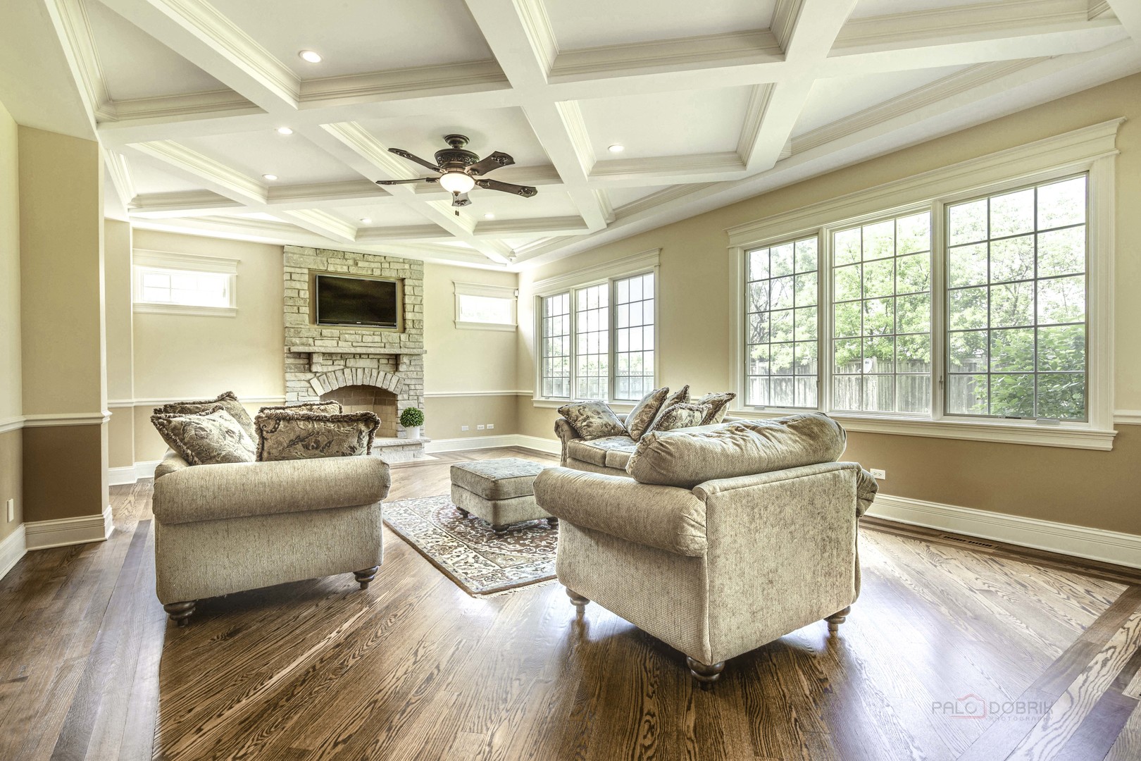 214 Linden Road Northbrook, IL 60062 - Photo 15 of 56 a living room with furniture and a large window