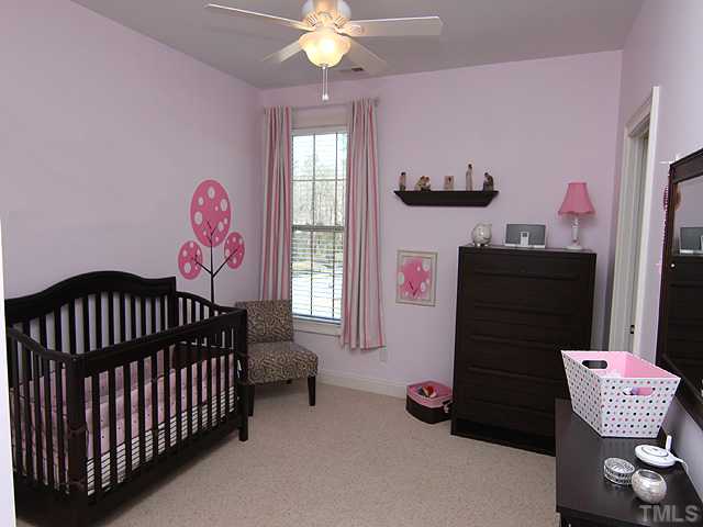 12924 Edsel Drive Raleigh, NC 27613 - Photo 16 of 25 The nursery is adorable has a good sized closet. It shares a buddy bath with the guest room . All the upstairs baths have double sinks.