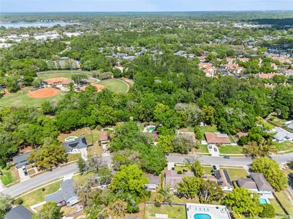 an aerial view of multiple house