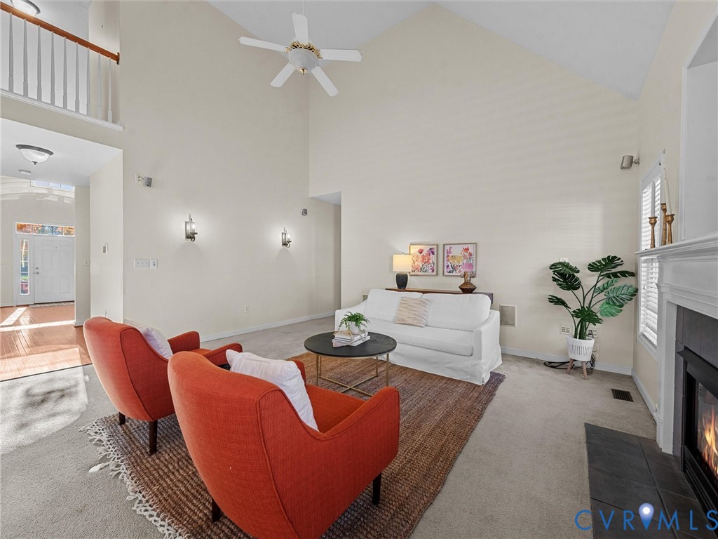 14300 Brading Court Midlothian, VA 23112 - Photo 21 of 50 Inviting family room with vaulted ceiling, gas fir