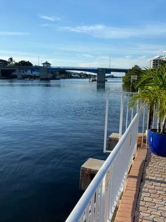 a view of a lake from a balcony