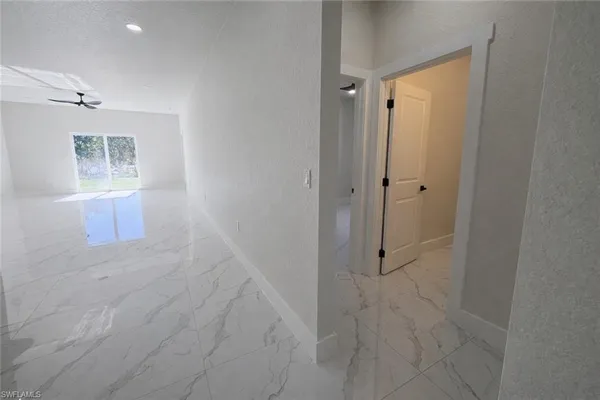 an empty room with a window