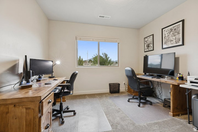 2925 Juniper Road Enterprise, UT 84725 - Photo 26 of 56 Home office with light carpet and baseboards