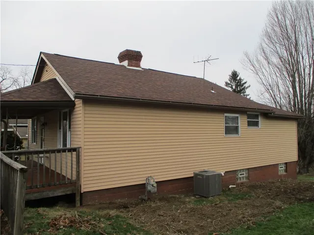 a backyard of a house