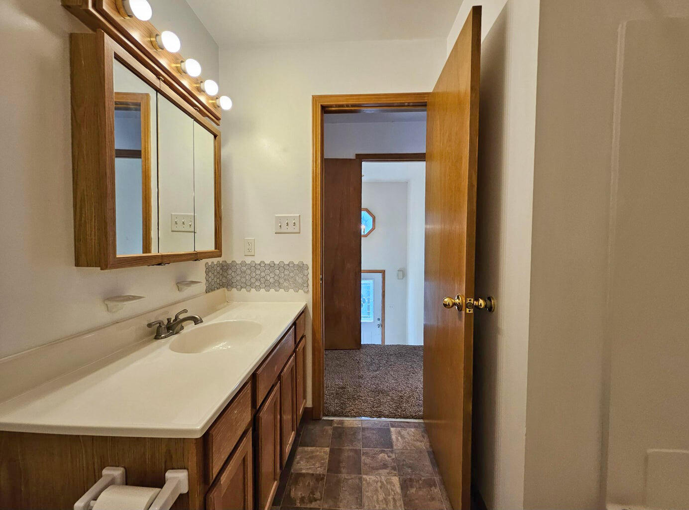 647 North Calumet Road Chesterton, IN 46304 - Photo 20 of 42 a en suite bathroom with a sink and a mirror