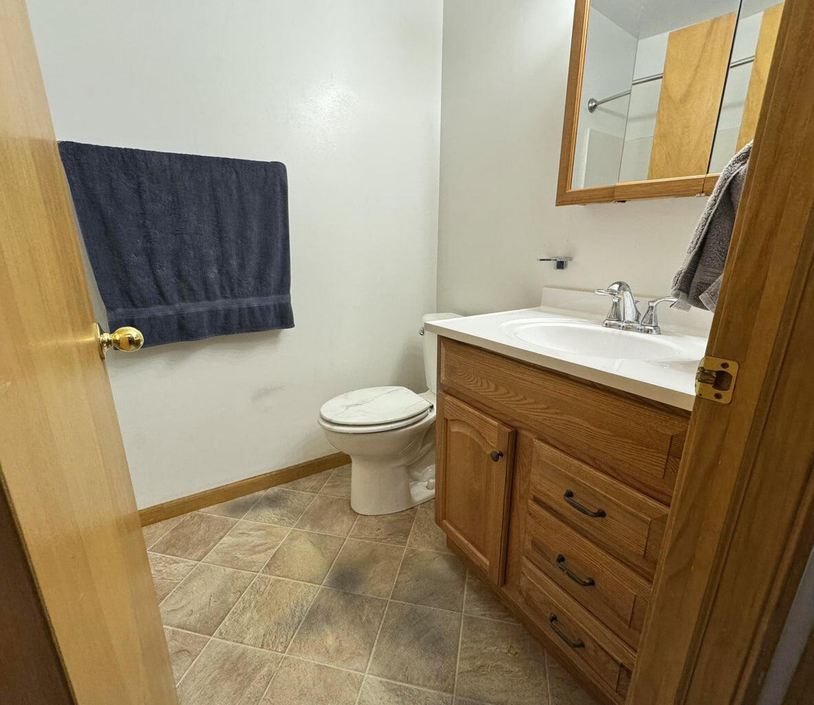 647 North Calumet Road Chesterton, IN 46304 - Photo 41 of 42 a bathroom with a sink toilet and mirror