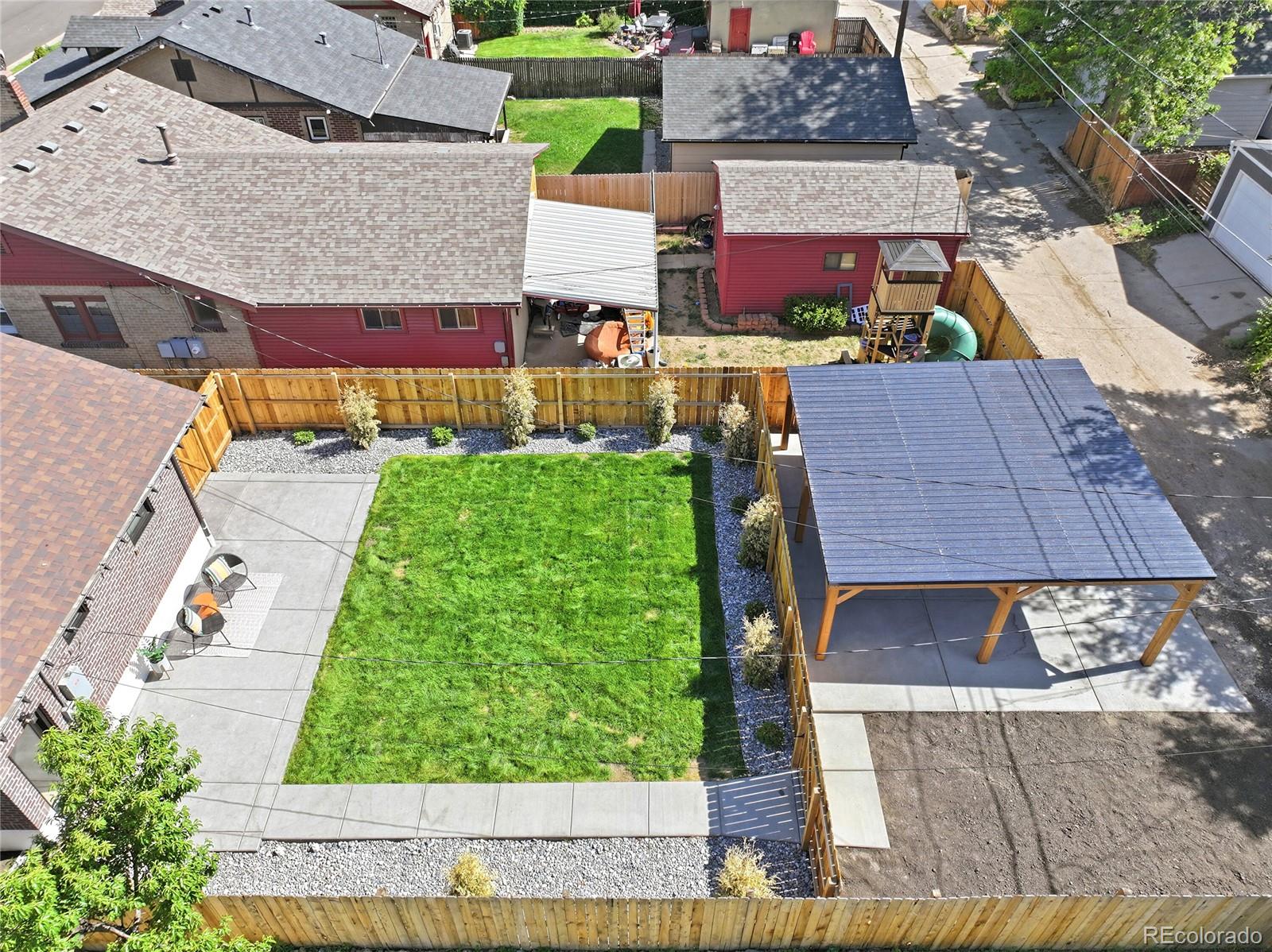 4545 Decatur Street Denver, CO 80211 - Photo 27 of 30 an aerial view of residential houses with outdoor space and street view