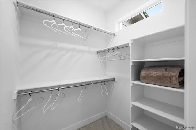 a close view of closet