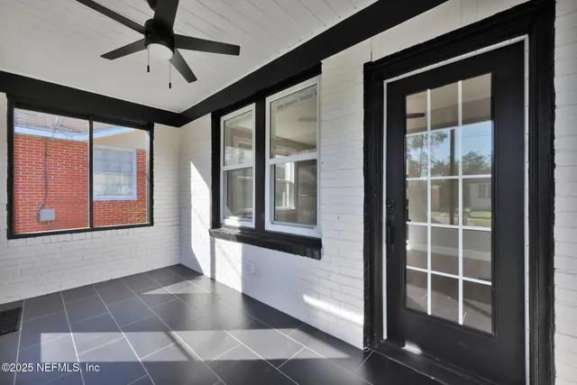 a view of a entryway of the house