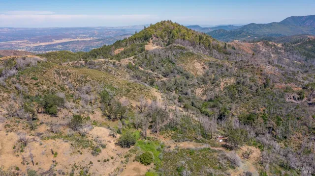 a view of city and mountain