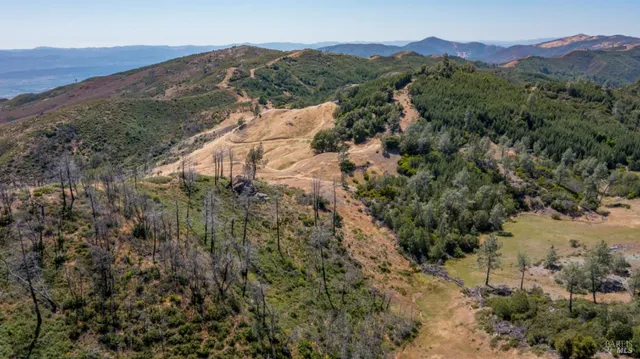 a view of a mountain in the distance