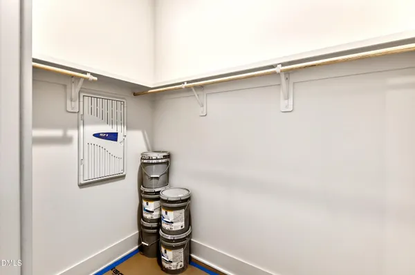 an aerial view of a house with yard