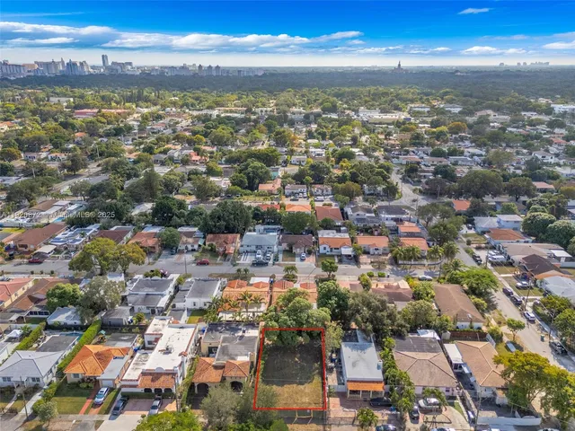an aerial view of residential building with outdoor space