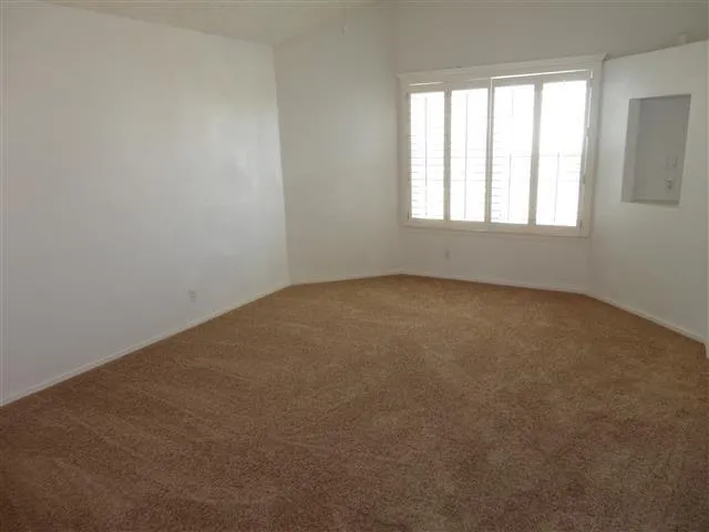 an empty room with a window