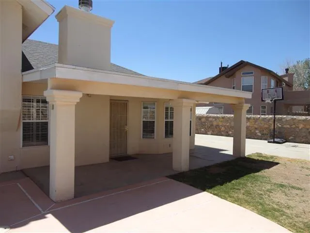 a backyard of a house