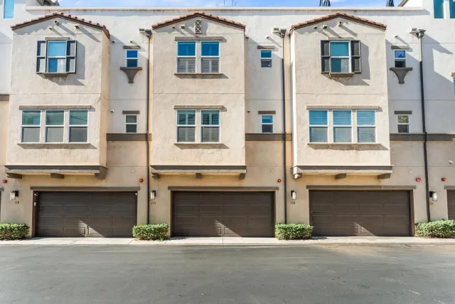a view of a building with a street