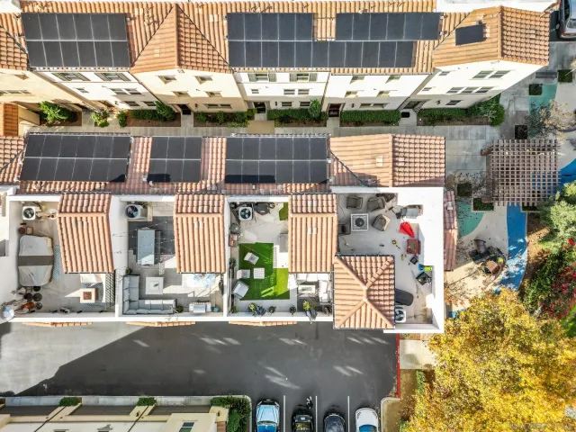 a front view of a building with street view