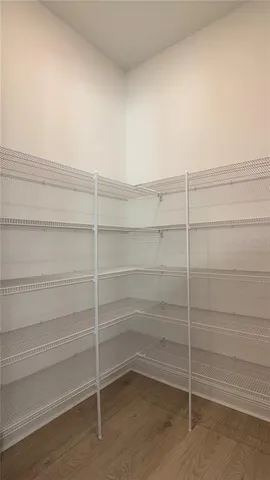a view of a room with storage