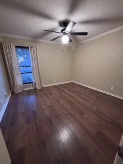 a view of wooden door