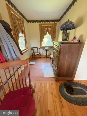 a view of water with trees