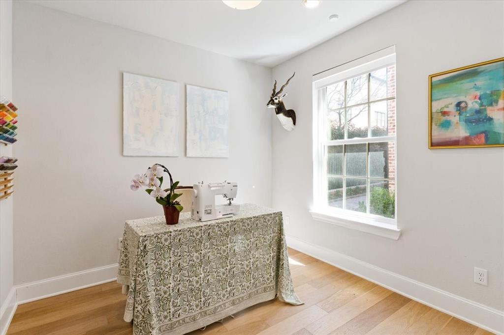4129 Runyon Road Addison, TX 75001 - Photo 5 of 38 Office area with light wood finished floors and baseboards