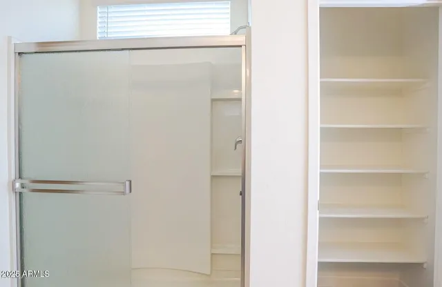 a close view of closet